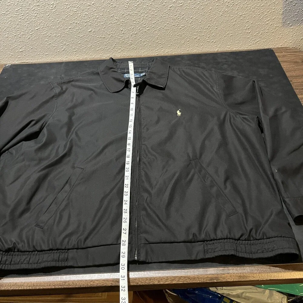 Polo Ralph Lauren Harrington Jacket Vintage 2XB Black Windbreaker Windowpane 90s